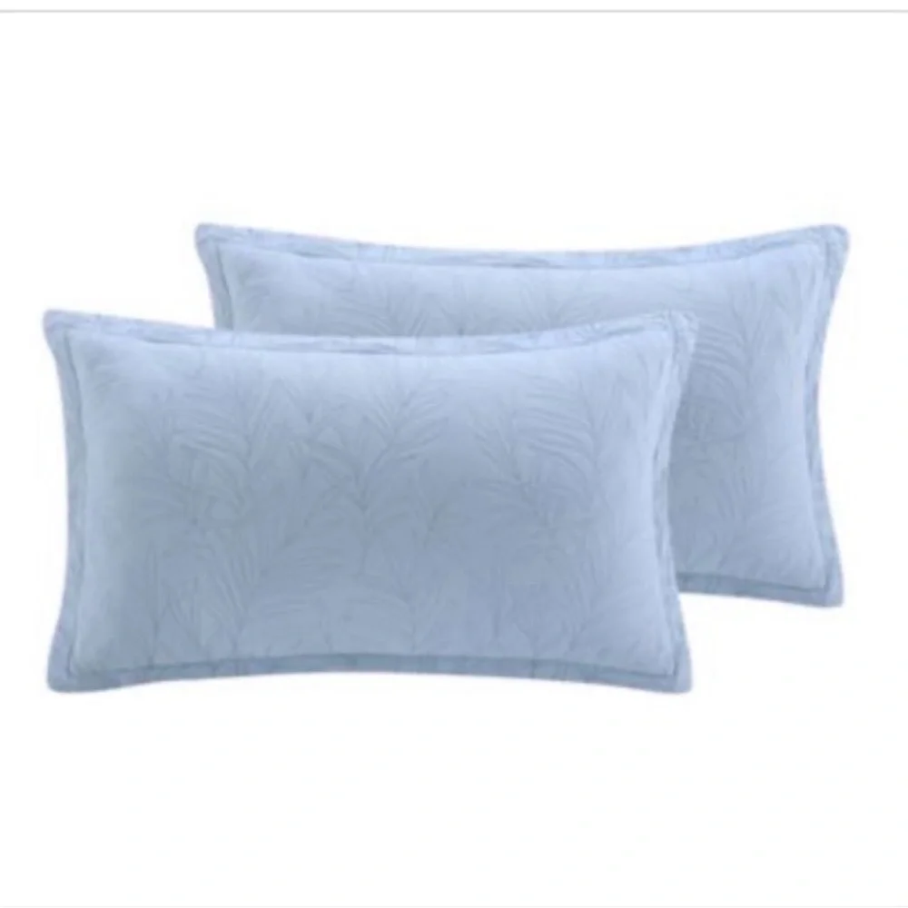 Tommy Bahama Solid Costa Sera 2-Piece King Quilted Sham Set NEW